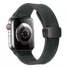 Pulseira magnética para iWatch Series 9, pulseira de couro e silicone para Apple Watch Band, Ultra 2, 49mm, 44mm, 45mm, 41mm, 40mm, 38mm, 42mm, 8, 7, SE, 6 - Wolf Magazine