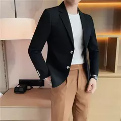 Ternos e blazers brancos masculinos, roupas estilo coreano, casacos com seios simples, jaquetas, jaqueta de waffle masculina, roupas na internet