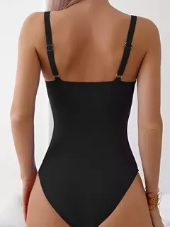 Maiô frente Ruched feminino, One Piece Swimwear, Fato de banho sexy, Roupa de praia feminina, Banho de natação, Monokini, Cortar fora, 2021 - comprar online