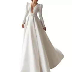 Vestido Emagrecedor com Superfície de Seda, Altura Mostrando, Vestido Elegante, Transfronteiriço, Europeu e Americano, Estilo Socialite, Novo, Primavera e Verão, 2024 - comprar online