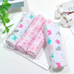 Swaddles Flanela de Algodão para Bebés, Envoltório Macio, Meninas, Rapazes, Supersoft, Lençol para Receber, 100% Algodão, Conjunto 4 peças