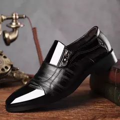 Sapatos de couro italiano para homens, Vestido social, Loafer casual empresarial, Moda luxuosa na internet