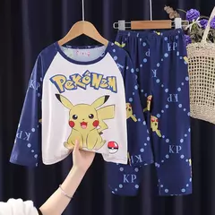 Imagem do Pijamas Pokémon unissex para crianças, roupas da moda para meninos e meninas, crianças e meninas