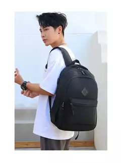 Imagem do Mochila de carregamento USB impermeável para homens, sacos traseiros do escritório do negócio, mochila para laptop casual, mochilas escolares masculinas, 15,6";;VERDADEIRO;;"CINZA