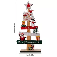 Árvore De Natal De Madeira Desktop Ornamento, Placa De Sinal De Papai Noel, Decoração De Natal Para Casa, Presente De Ano Novo, Feliz Natal, 2025 - loja online