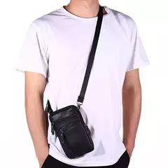 Bolsa de cintura de couro masculina, cinto para celular para pequenas empresas, esporte ao ar livre, um ombro, andar, vestindo - comprar online