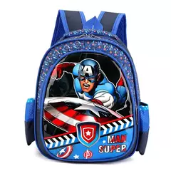 Imagem do Mochila dos desenhos animados do Batman para crianças, sacolas escolares seguras e confortáveis, proteção da coluna, armazenamento científico, moda de boa aparência