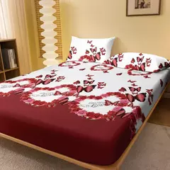 Borboleta impressa fosco cabido folha, tampa do quarto, cama moderna simples, excluindo fronhas, 1 - comprar online