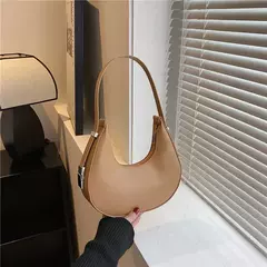 Imagem do Bolsa de ombro Hobo de couro PU feminina, bolsa de embreagem pequena bolsa de ax