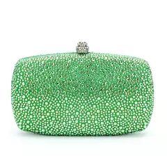 Bolsa noite strass para mulheres, bolsas de casamento, corrente de cristal, ouro, prata, pedras da noite, marrom, verde, pedras azuis na internet