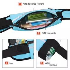 Bolsa de cintura para homens e mulheres, Sports Fanny Pack, Bolsa para celular, Ginásio Running Celular, Jogging, Bolsa de ciclismo