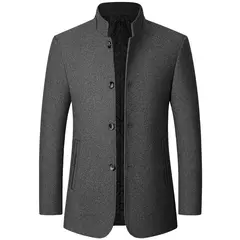 Homens Cashmere Blazers Ternos Casacos Stand-up Collar Negócios Ternos Casuais Casacos Masculino Slim Fit Blazers Casacos Blazers Casacos - Wolf Magazine