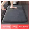 Super Absorvente Coral Velvet Floor Mat, Tapete De Banho, Tapete De Porta Do Banheiro, Anti Slip