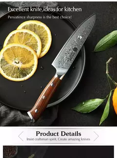 XINZUO-Damascus Steel Kitchen Knife, 67 Camadas, Chef Slicing Utility Paring Kni na internet