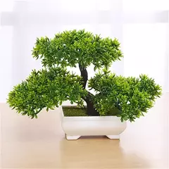 Árvore plástica artificial do bonsai para a decoração home, plantas envasadas, potenciômetro pequeno da simulação, arranjo da flor, ornamentos do jardim - Wolf Magazine