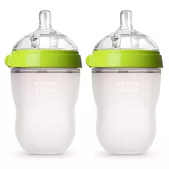 Garrafa de silicone para crianças, BPA Free Feeding Bottle para crianças, Verde e rosa, 5 oz e 8 oz, 2 pacotes - comprar online