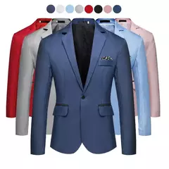 Jaqueta de negócios casual slim fit masculina, blazer vestido, terno de casamento, coquetel, nova moda na internet