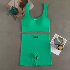 Conjunto de ioga feminino sem costura, roupas de treino fitness, sutiã esportivo, leggings de cintura alta, roupas sexy de ginástica em V profundo, roupas esportivas novas, 2024