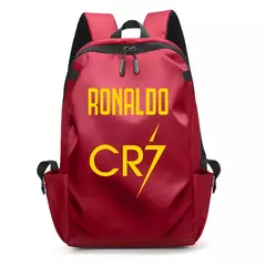 Mochila portátil impermeável para homens, mochila impressa super estrela do futebol, sacos de livros escolares universitários, menino e menina, CR7