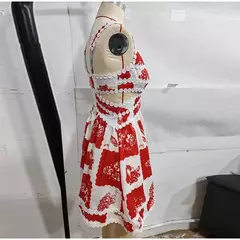 Mini vestido feminino estampado fora do ombro, manga de lanterna, patchwork, sem costas, vestidos ocos, streetwear de festa, verão, 2024 na internet