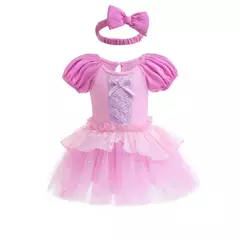 Baby Romper TUTU Vestido Com Headband Infantil Baby Princess Girl Roupas Tamanho 3-18M Cute Design Baby Dress Party Trajes - Wolf Magazine