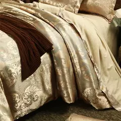 High End Jacquard Bedding Set, Luxo, Europeu, Conjuntos de cama de casamento, Rainha, American Satin, Double Duvet Cover, - comprar online