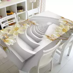 3D Butterfly Flower Printing Toalhas De Mesa Retangulares, Toalha De Mesa Anti-mancha para Mesa, Decoração De Casamento, Mesas De Café, Decoração na internet