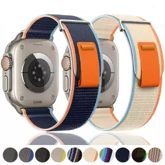 Pulseira de Nylon para Apple Watch, Pulseira Respirável, Ultra 2, 49mm, Série 9, 8, 7, 45mm, 41mm, Esportes para iWatch 6, 5, 4, 3, SE, 44 milímetros, 40 milímetros, 42 milímetros na internet