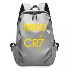 Mochila portátil impermeável para homens, mochila impressa super estrela do futebol, sacos de livros escolares universitários, menino e menina, CR7 na internet