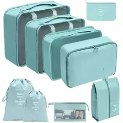 Imagem do Travel Organizer Storage Bags Set, Mala de Embalagem Cubos, Casos Portáteis, Bagagem, Roupas, Bolsa Arrumada, Dobrável, 7 Pcs, 8 Pcs, 9 Pcs, 10 Pcs