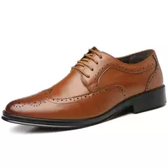 Sapatos de couro de bezerro genuíno, sapatos formais de negócios clássicos masculinos, sapatos Oxford artesanais