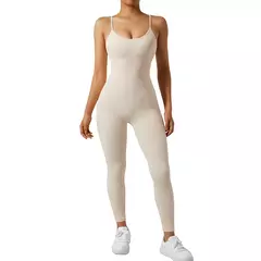 Macacão feminino roupa de uma peça sem mangas o-pescoço bodysuit macacão casual streetwear roupas femininas esportivas na internet