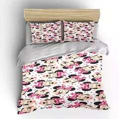 Mickey e Minnie Conjunto de cama para crianças, Fluffy Cartoon Comforter Cover, US Twin Bedclothes, Queen Size, macio, bebê, 3pcs - loja online