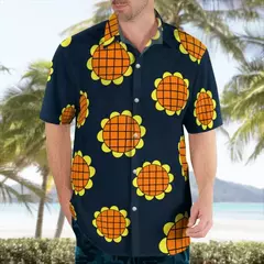 Camisa casual floral havaiana cartoo n masculina, camisa de manga curta 3D de grandes dimensões para praia, moda engraçada, venda quente, verão - Wolf Magazine