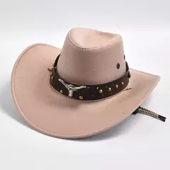 Camurça artificial Cowboy Chapéus, Jazz Hat, Vintage, Big-Edge, Cavalheiro Vaqueira, Feriados Festa Cosplay - comprar online