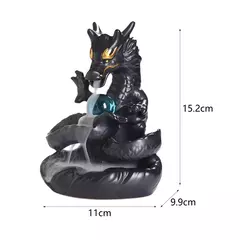 Dragon Statue Backflow Porta-incenso, Cone cerâmico, Fonte Cachoeira, Quarto, Estudo, Cozinha - loja online