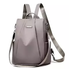 Mochila de nylon multifuncional para mulheres, bolsa escolar casual para meninas, alça destacável, bolsa de ombro de viagem, cor sólida, nova moda