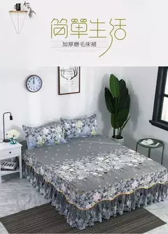 Conjunto de colcha de algodão bordado, saia de cama, fronhas, capa de folha, rei, rainha, duplo, 1.5 m, 1.8 m, 2m, 3pcs - Wolf Magazine