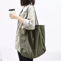 Grande capacidade reutilizáveis Canvas Shoulder Bags para mulheres, Multifuncional Shopping Bag, Casual Bolsas, Novo - comprar online