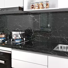 Adesivos de parede de cozinha Vinyl Marble Autoadesivo Wallpaper DIY Heatproof Waterproof Contato Contínuo Wallcovering Wall Decor - loja online