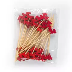 Natal Fruit Food Sticks, Papai Noel, floco de neve, boneco de neve, Cocktail Toothpick, Cupcake Topper, Decoração do partido, 50 pcs, 100pcs - comprar online