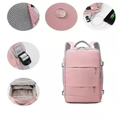 Mochila de grande capacidade com armazenamento de sapatos, multicamadas, impermeável, seca e úmida separação, bolsa feminina - comprar online