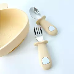 Baby Cartoon Tableware Set, Crianças Utensílio, Aço Inoxidável, Criança Louça, Talheres, Alimentação Colher, Garfo, Infantil na internet