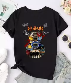 Camiseta Def Leppards masculina e feminina, blusa de manga curta, tamanho grande, streetwear de verão, camiseta gráfica banda rock, Journey Merch na internet