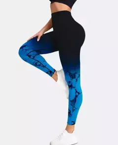 Leggings de ioga sem costura para mulheres, calças de ginástica, push up, esportes, corrida, gradiente, cintura alta, treino - comprar online