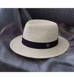 Chapéu Sol Praia Aba Larga para Homens e Mulheres, Fedora Proteção UV, Chapéu Panamá de Palha Suave, Designer Sênior, Tamanho Grande, Verão, 61cm - Wolf Magazine