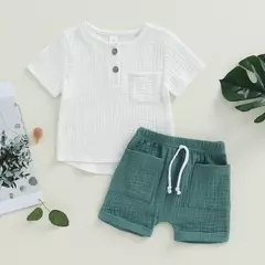 Ma & baby-camiseta e shorts de manga curta para crianças de 0 a 3 anos, roupas de verão para bebê