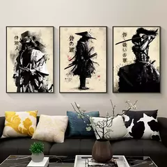 Japonês Samurai Canvas Pintura Wall Art, Cartazes e Impressões de Personagem, Decoração para Casa, Imagem para Sala, Quarto Estética - comprar online