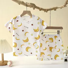 Conjunto de pijamas de duas peças infantil, Roupa interior para bebé, Secção fina, Roupa infantil, Rapazes, Meninas, Roupa para casa, Novo, Verão - comprar online