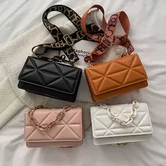 Bolsa de ombro de couro PU feminina, embreagem cruzada casual, bolsas de aba, grande capacidade, moda feminina - comprar online